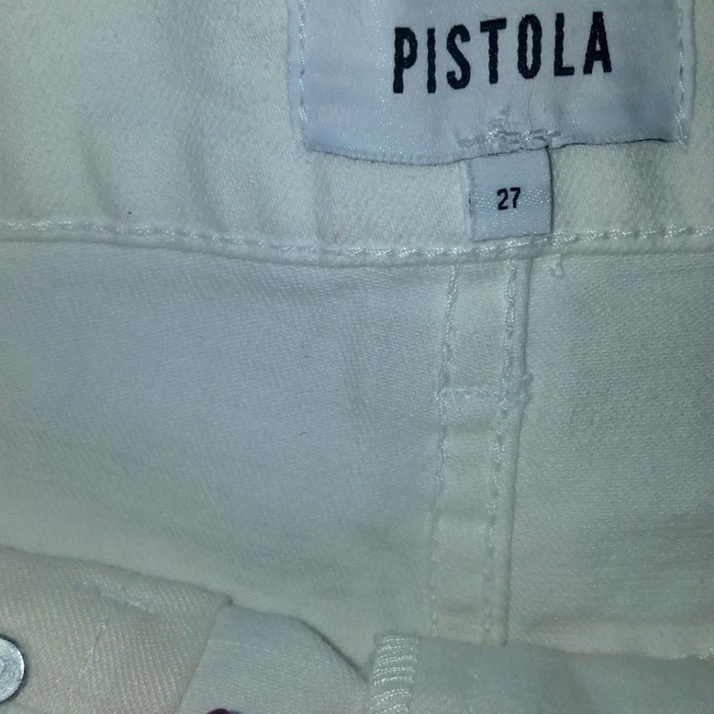 Designer NWT Pistola Eden Infinity High Rise Slim Kick Cream Size 27 Size 27" / US 4 / IT 40 - 4 Thumbnail