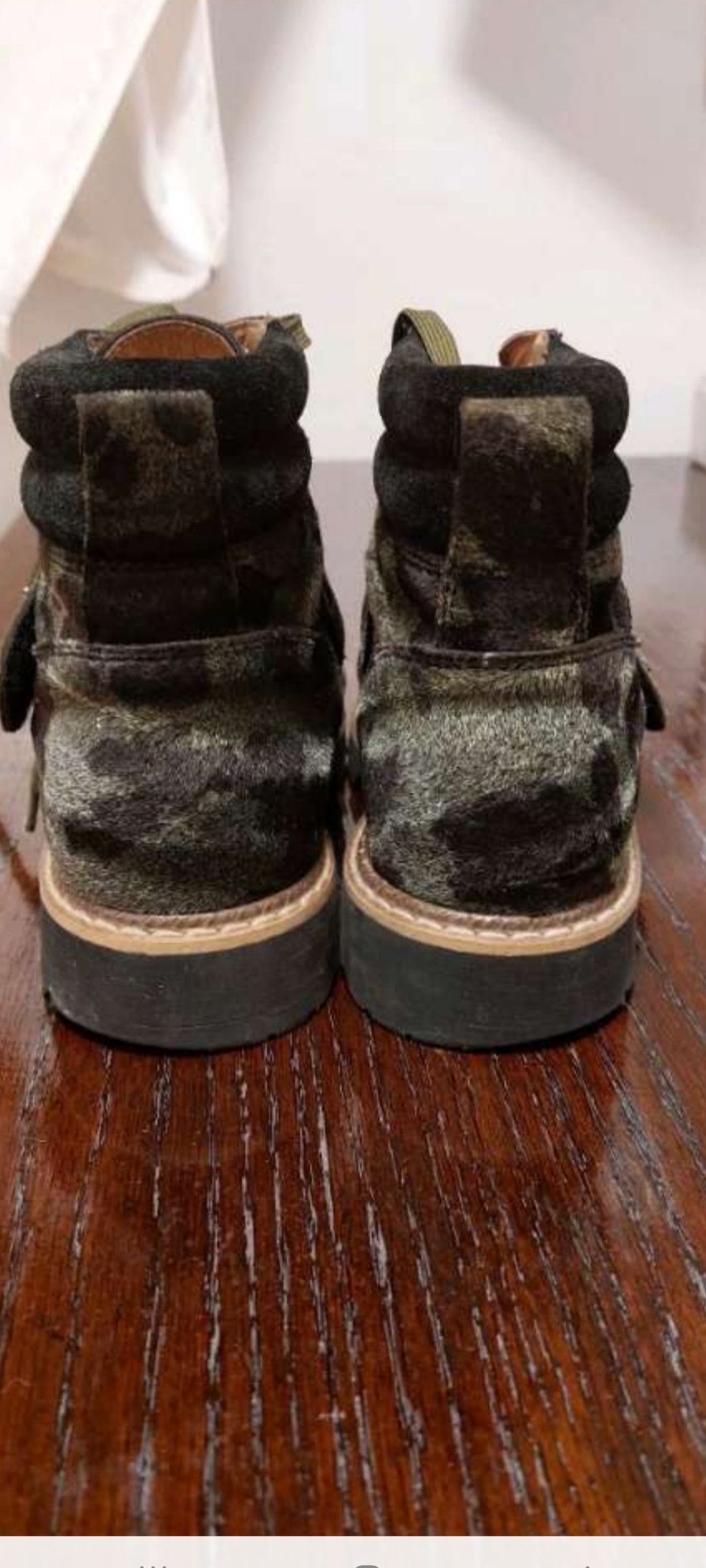 Vintage VTG Camo Green Fur Italian Alpine Boots EU 37 Size US 6.5 / IT 36.5 - 4 Thumbnail