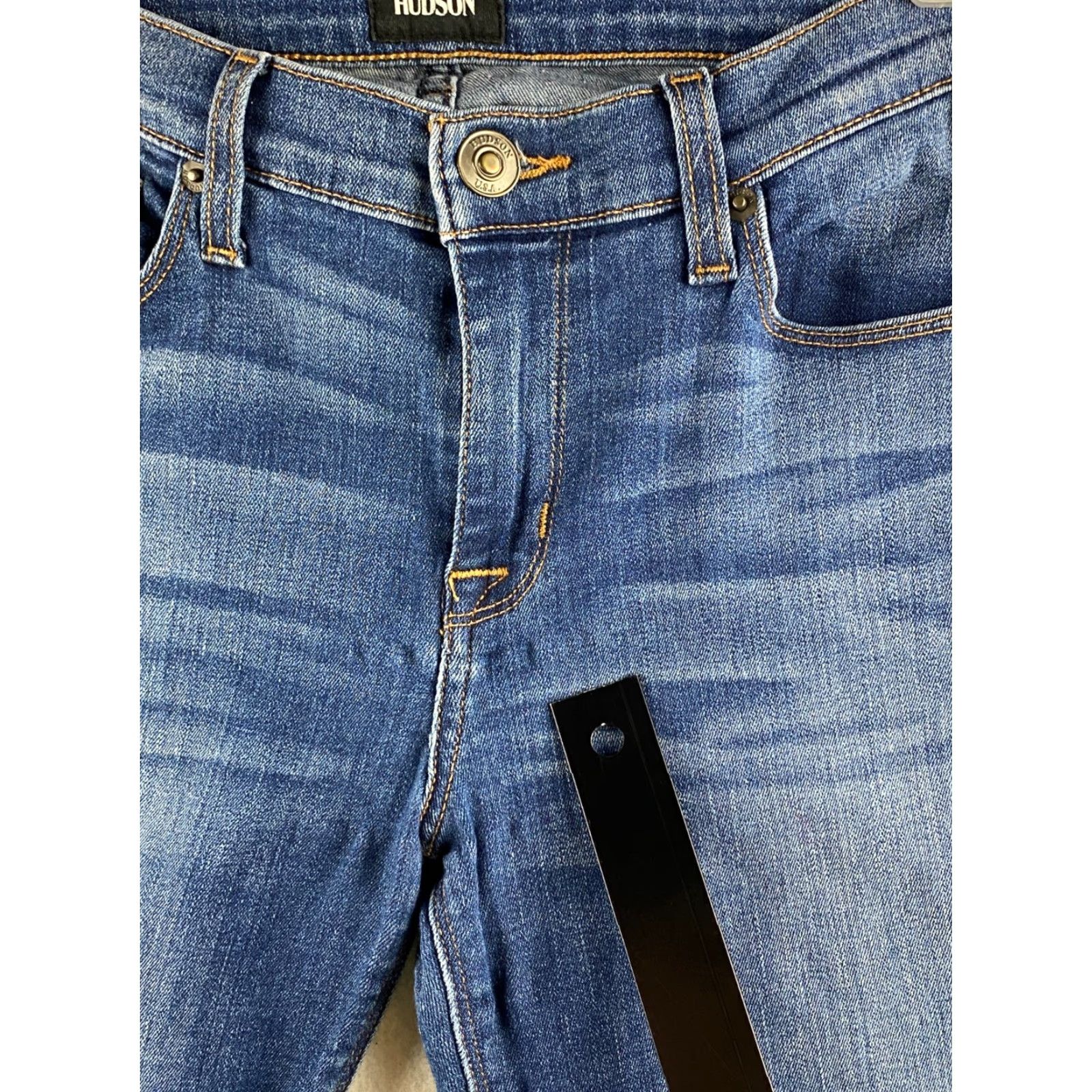 Hudson Hudson Jeans Womens 29 Ankle Tapered Stretch Distressed Denim Dark Wash 29x27 Jeans Mens? Size 29" - 5 Thumbnail