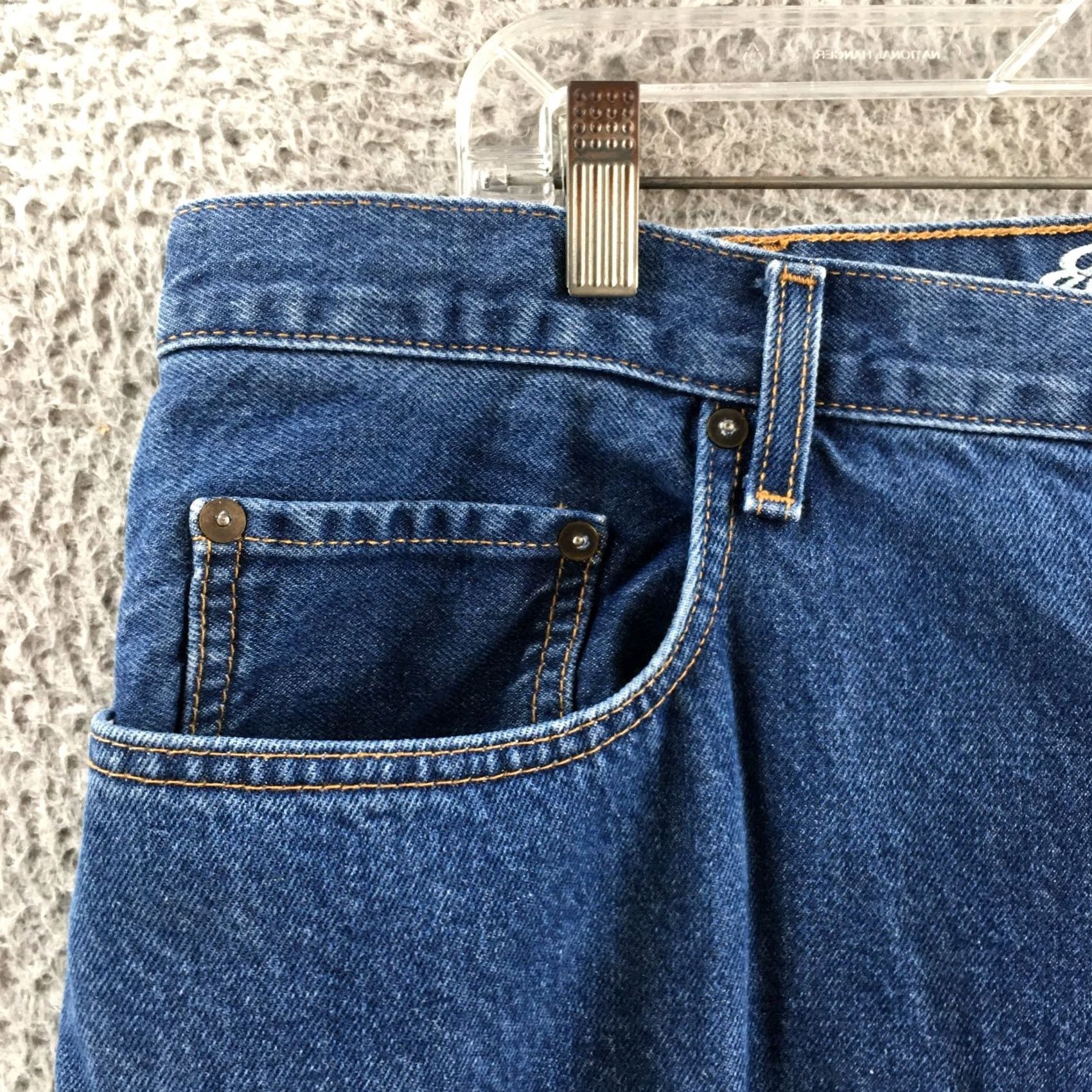 Eddie Bauer Eddie Bauer Jeans Mens 38x30 Blue Straight Leg Zip Fly Relaxed Cotton Denim Shirt? Size US 38 / EU 54 - 3 Thumbnail