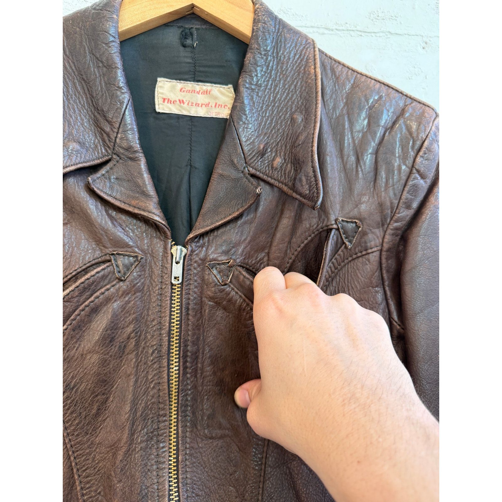 Vintage Vintage Gandalf The Wizard 70's Leather Jacket Size US S / EU 44-46 / 1 - 5 Thumbnail