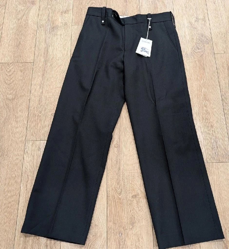 Burberry Burberry Wool Blend Trousers Pants Black 52 US 36 Size US 36 / EU 52 - 1 Thumbnail