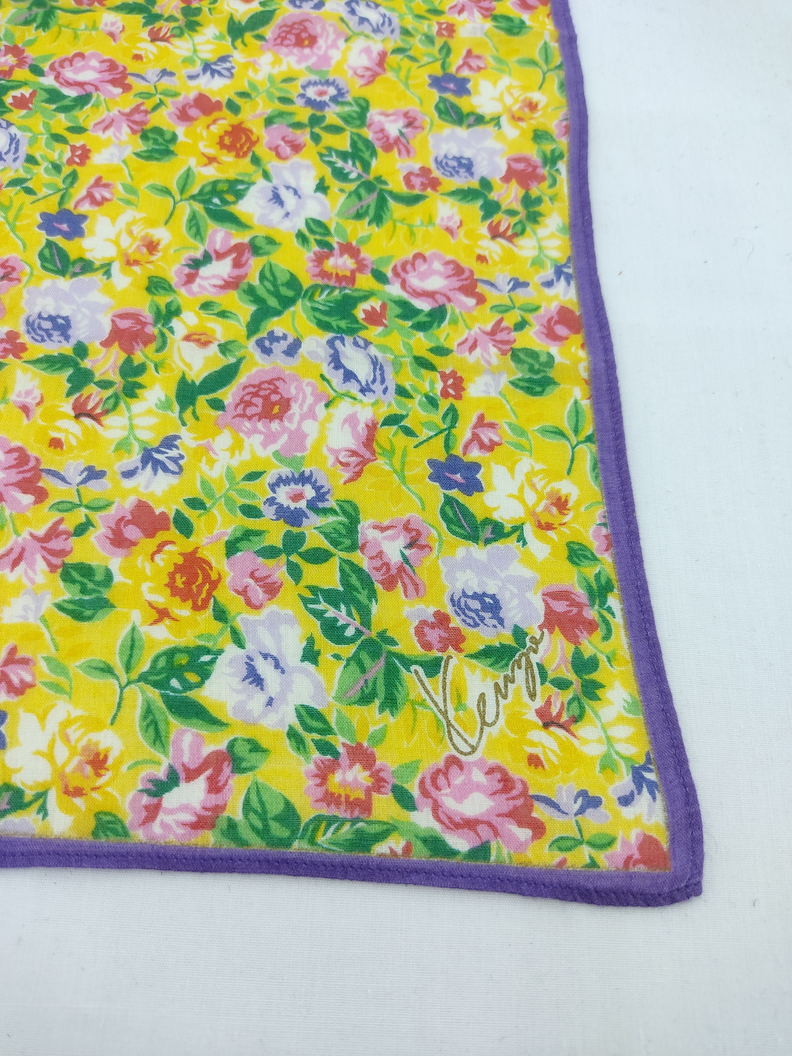 Kenzo × Vintage Kenzo Floral Handkerchief / Neckwear / Bandana Size ONE SIZE - 4 Thumbnail