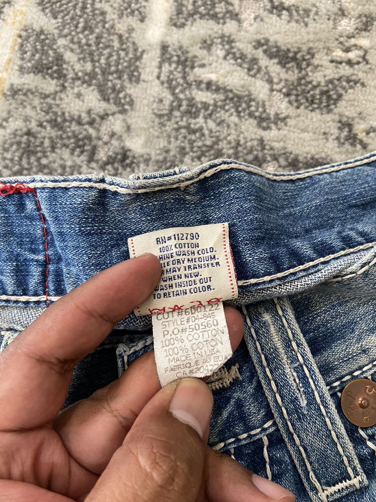 If Six Was Nine × Other × True Religion Y2K REVIVAL FLARE WASH DENIM JEANS Size US 34 / EU 50 - 15 Thumbnail