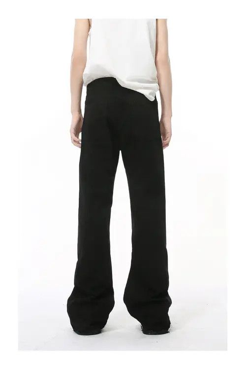 VIBE Japanese slim black simple tassel flared jeans Size US 32 / EU 48 - 6 Thumbnail