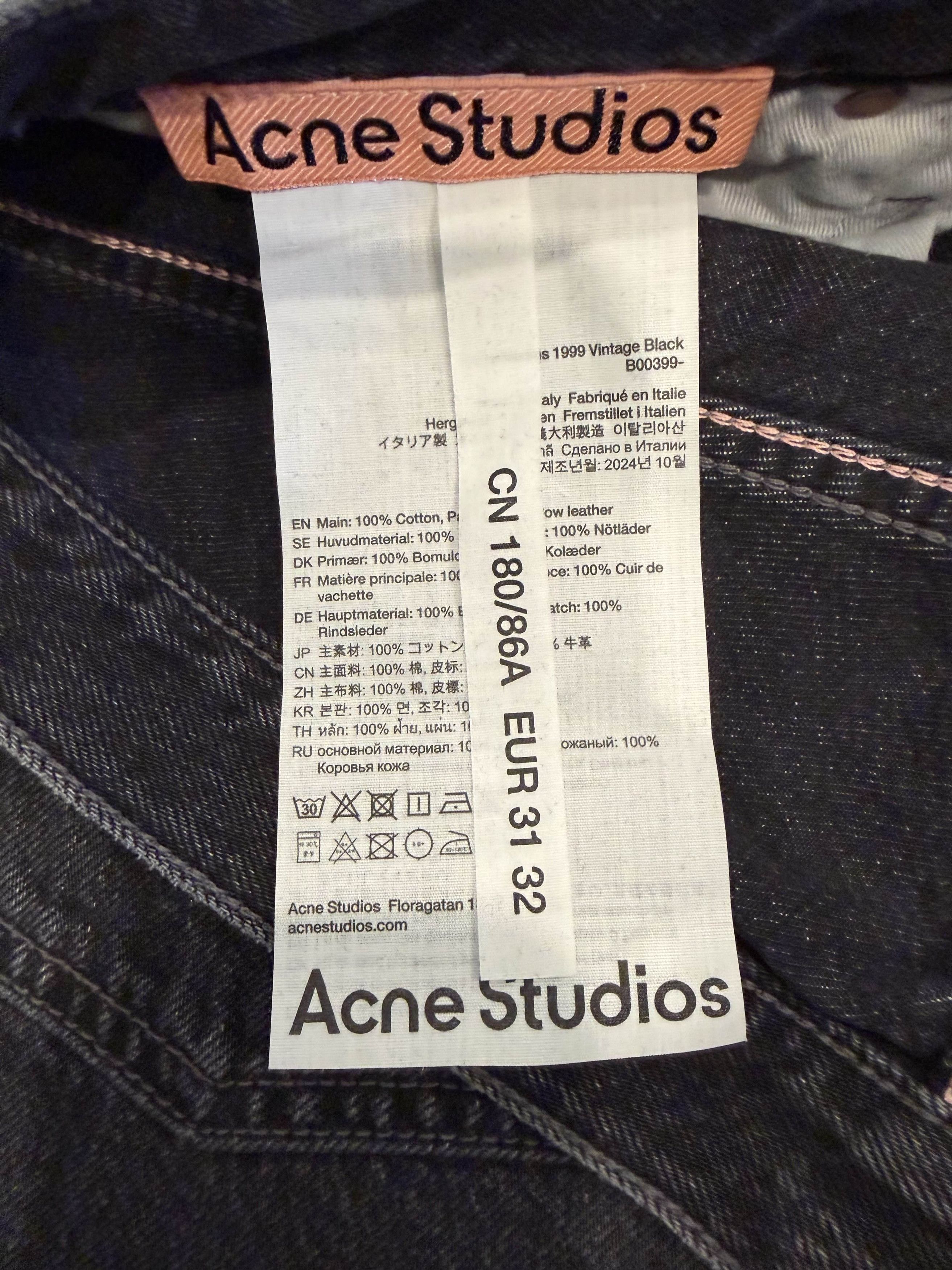 Acne Studios 1999m Vintage Black Size US 31 - 10 Thumbnail