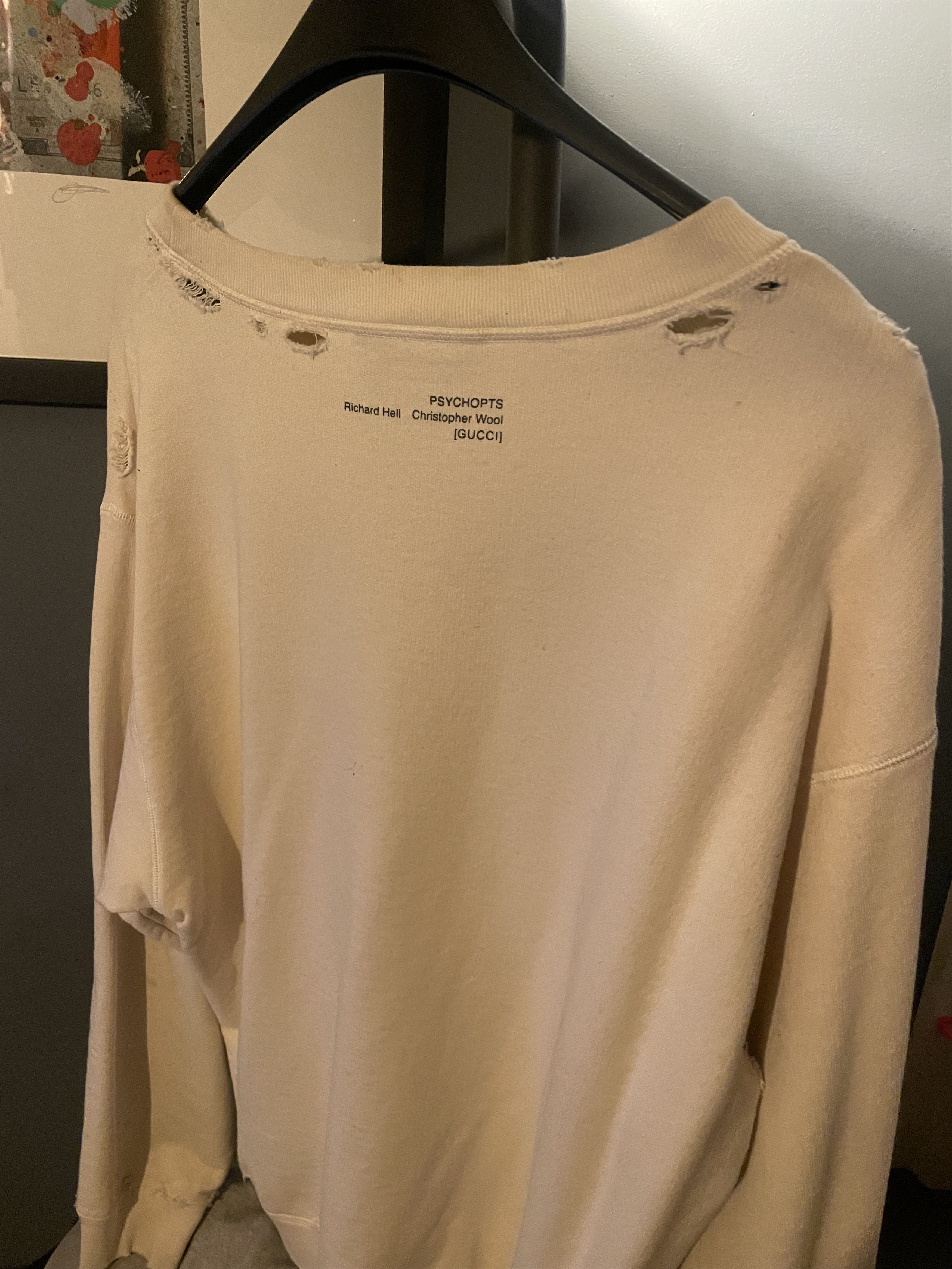 Gucci Gucci x Richard Hell "Impatient" Beige Crewneck Size US L / EU 52-54 / 3 - 6 Thumbnail