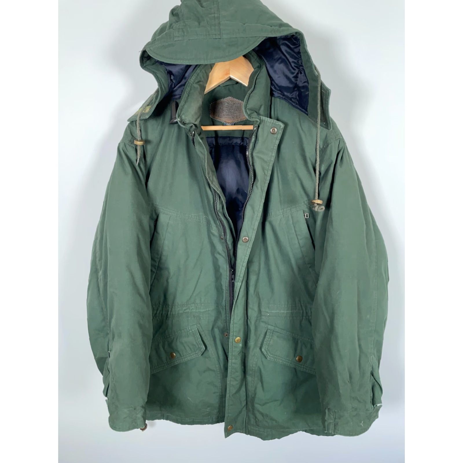 Vintage Woolrich Goose Down Parka Jacket Men's Large Dark Green Insulated Hooded Casual Outdoor Size US L / EU 52-54 / 3 - 4 Thumbnail