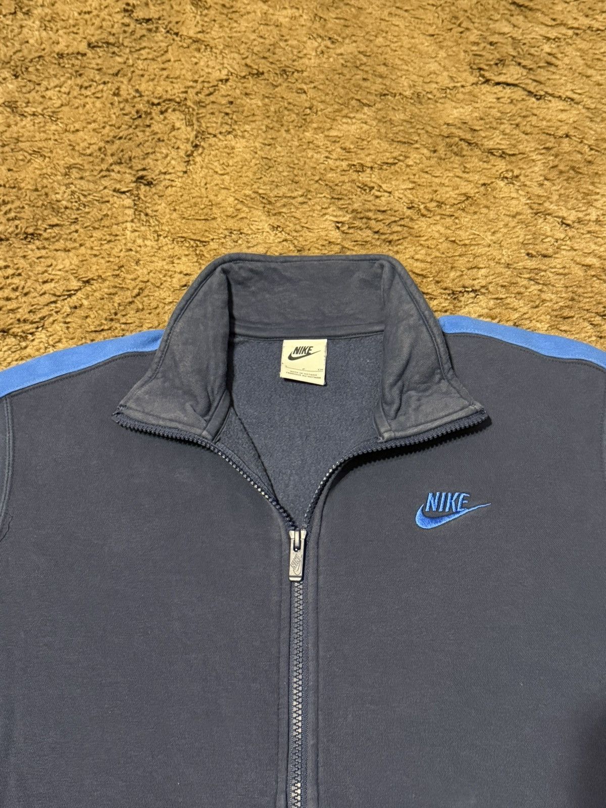 Nike Vintage Y2K Nike Full Zip Up Sweatshirt Blue Small Size US S / EU 44-46 / 1 - 4 Thumbnail