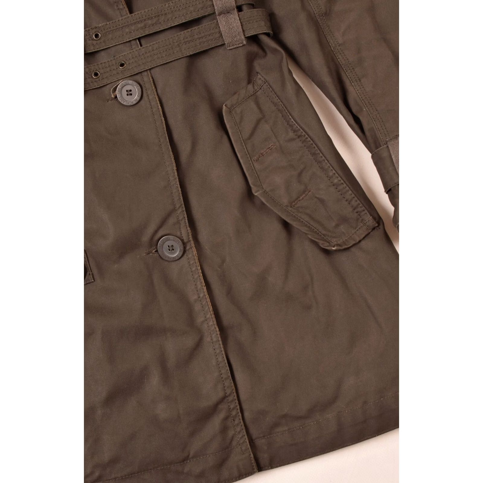 Superdry VINTAGE Superdry Safari Mac Womens Wax Coat Jacket L Brown Trench Coat Cotton Coat Womens L Brown Size L / US 10 / IT 46 - 4 Thumbnail
