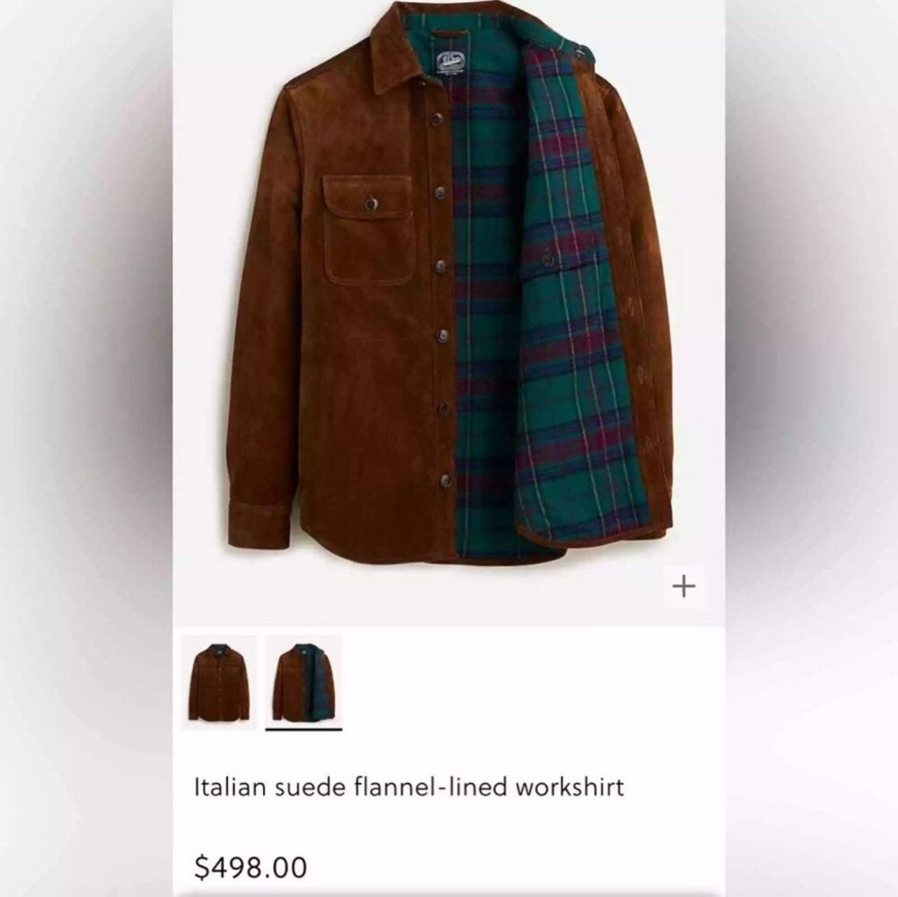 J.Crew J crew brown Italian suede over shirt jacket lnwot Size US XL / EU 56 / 4 - 2 Thumbnail