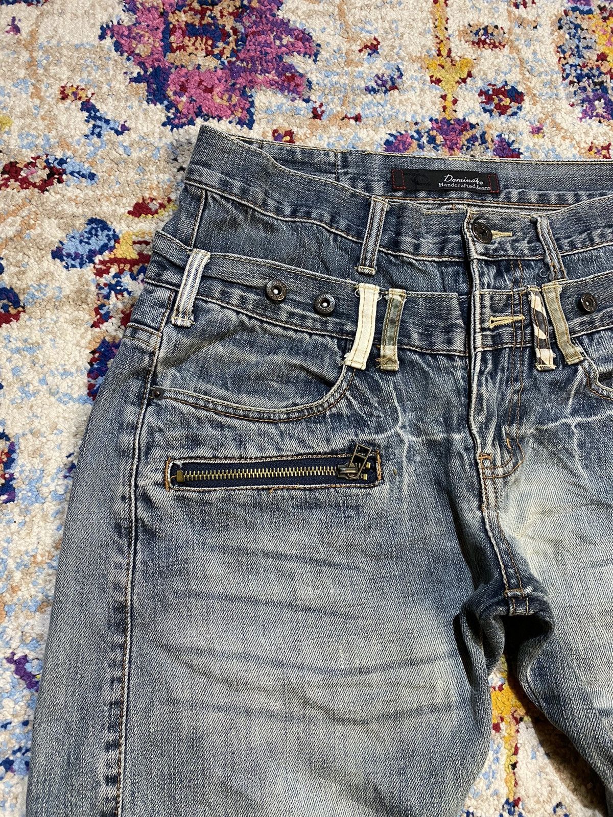 Japanese Brand Dominate Handcrafted Double Waisted Twisted Leg Jeans W30 Size US 30 / EU 46 - 8 Thumbnail