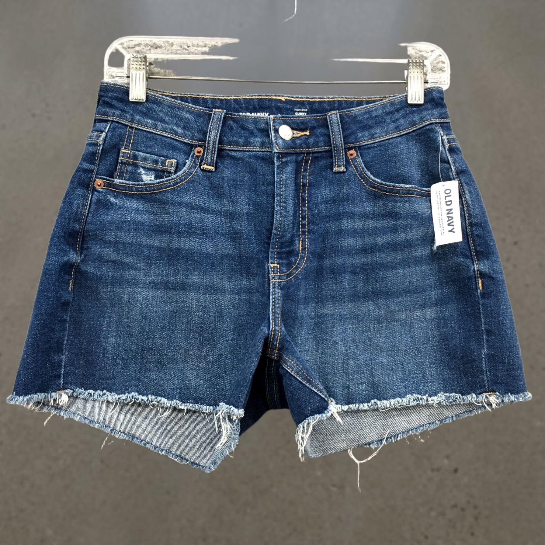 Old Navy Old Navy Shorts Womens 2 Blue Denim Cotton Blend Zip NEW Cut-Off 3.5 Inseam 28 W 3.5 Inseam Mag, Mid Rise, 5-Pocket Womens Clothing Size 26" / US 2 / IT 38 - 1 Thumbnail
