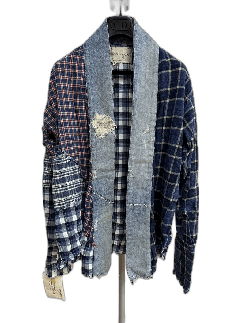 Greg Lauren greg lauren patchwork shirt jacket size 2 Size US S / EU 44-46 / 1 - 1 Thumbnail