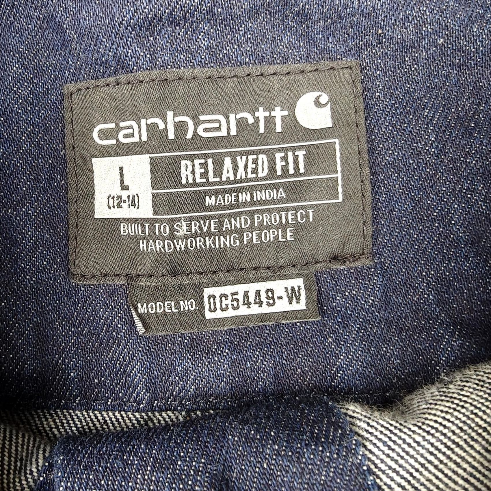 Carhartt VINTAGE Carhartt Jacket Womens L Blue Denim Relaxed Fit Work Chore Button Pockets Size L / US 10 / IT 46 - 3 Thumbnail
