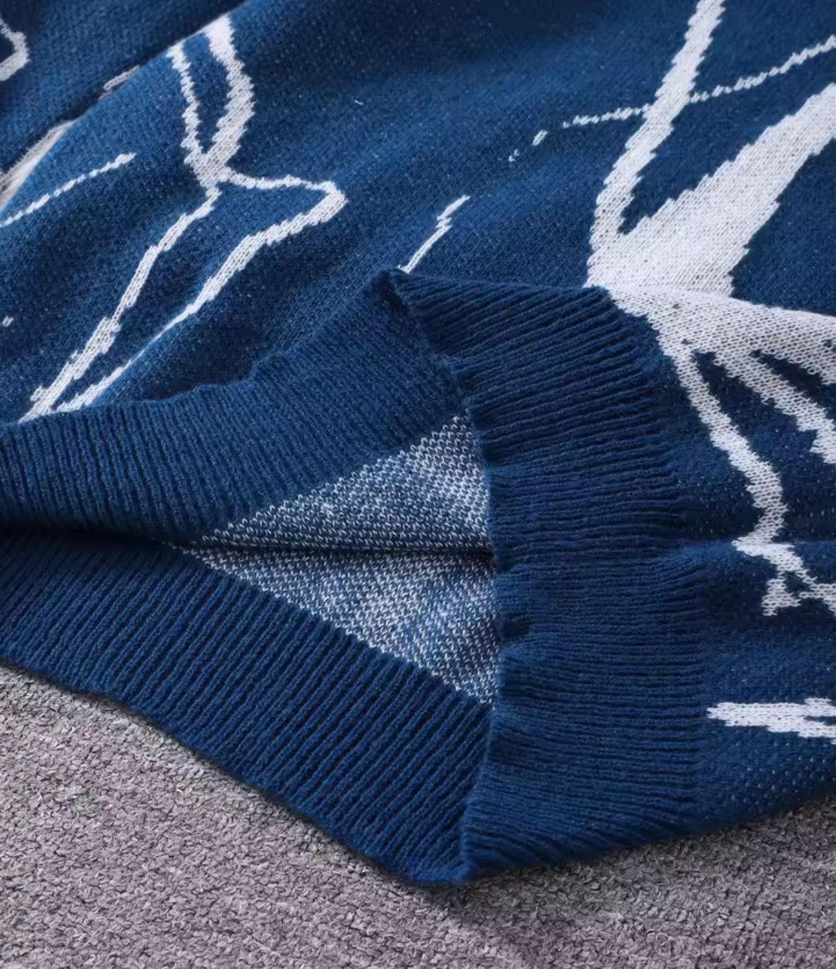 Japanese Brand Abstract Crack Graffiti Sweater Jacquard Knit Sweatshirt Size US L / EU 52-54 / 3 - 6 Thumbnail