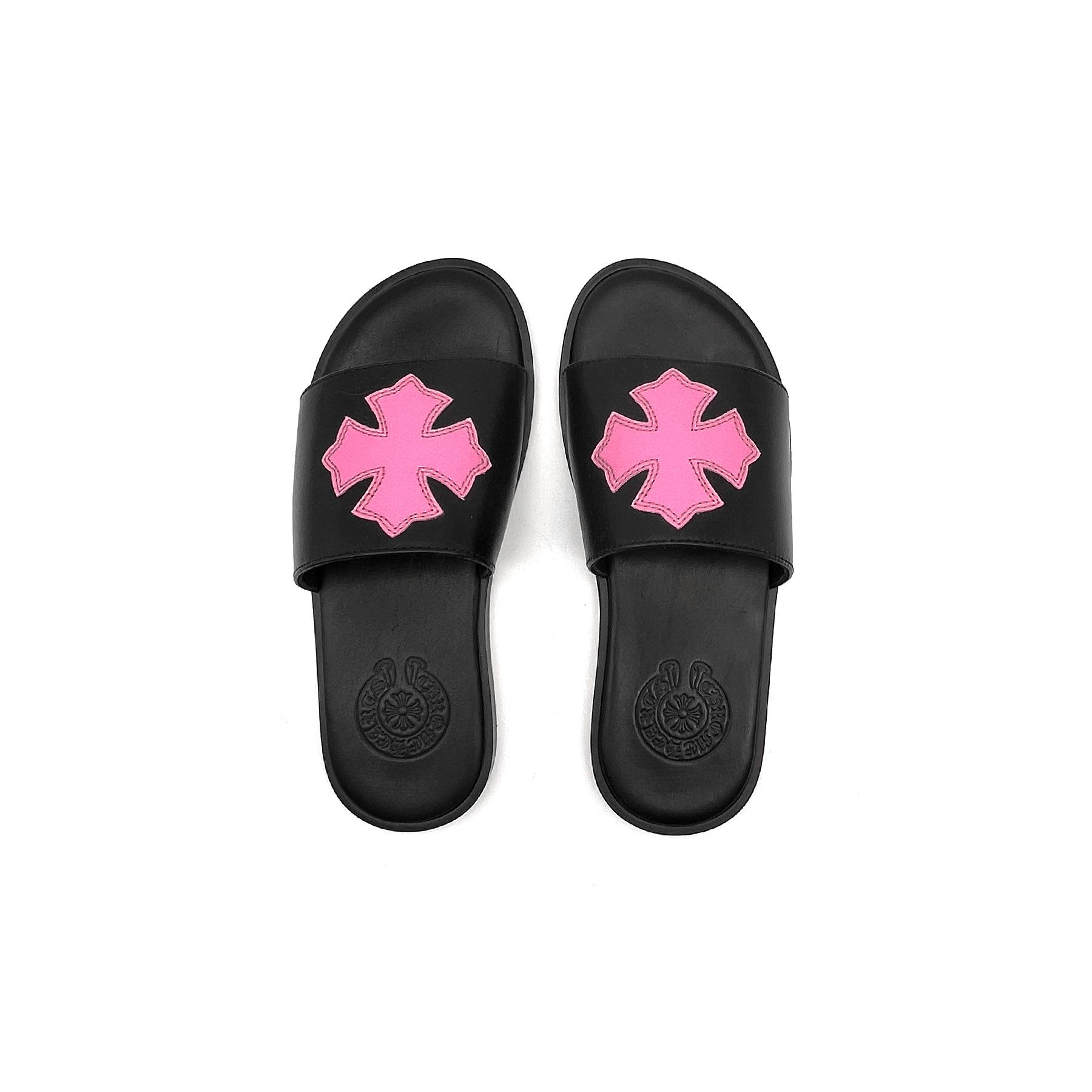 Chrome Hearts Chrome Hearts Pink Patent Plus Patch Slide Slippers Size US 6 / IT 36 - 1 Thumbnail