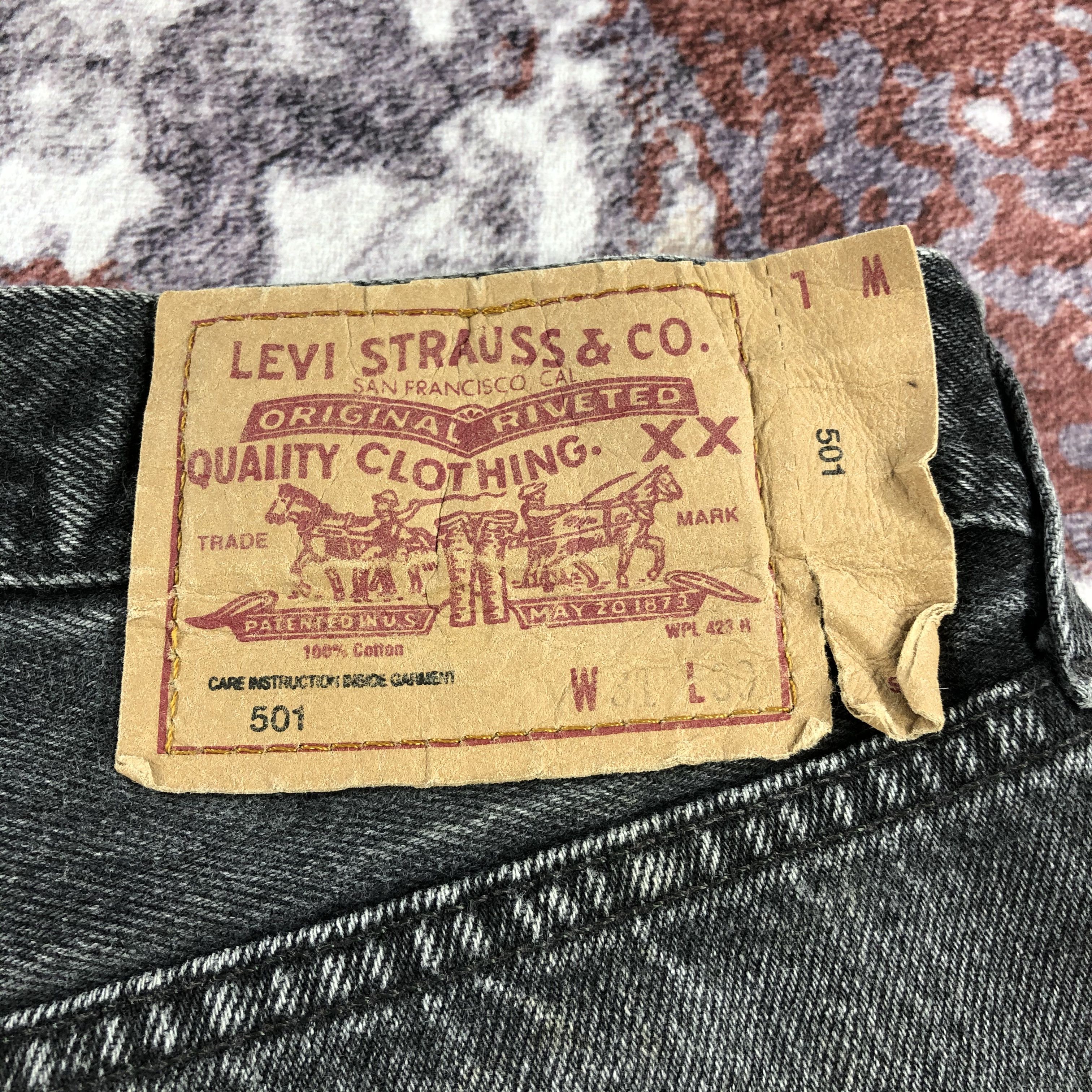 Levi's Vintage 90s Levis 501 Faded Black Jeans-JM2395 Size US 30 / EU 46 - 7 Thumbnail
