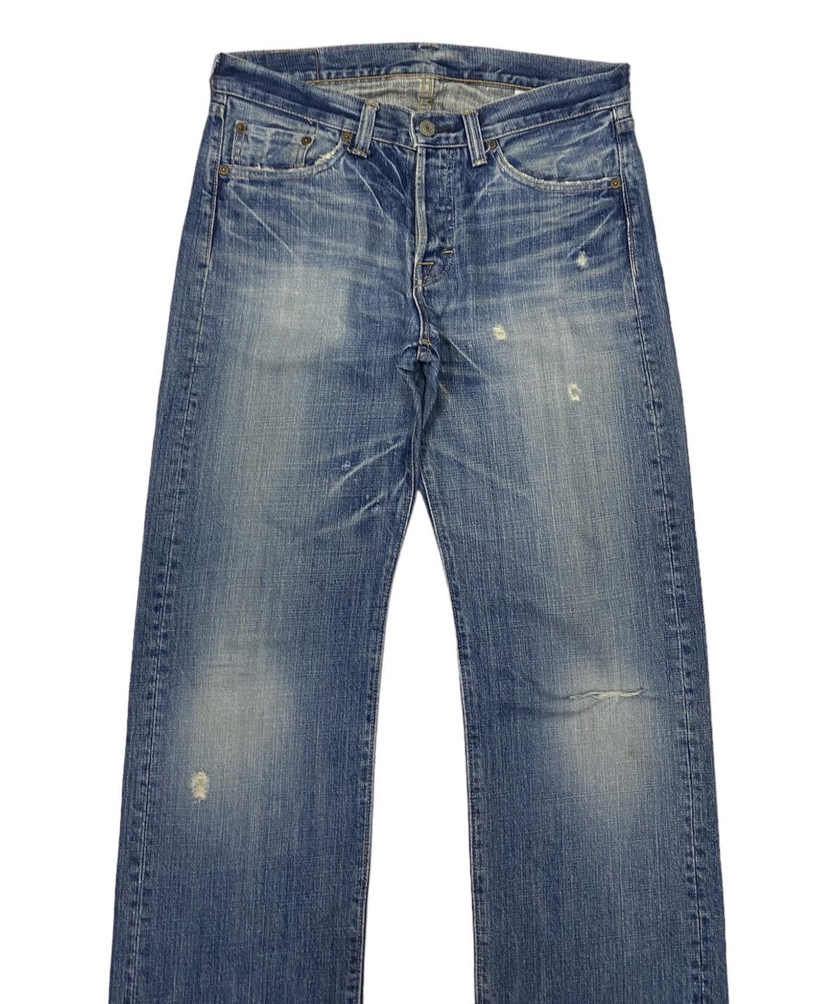 Kapital 🇯🇵 MADE IN JAPAN QUADRO DISTRESS DENIM HELMUT LANG STYLE Size US 32 / EU 48 - 3 Thumbnail