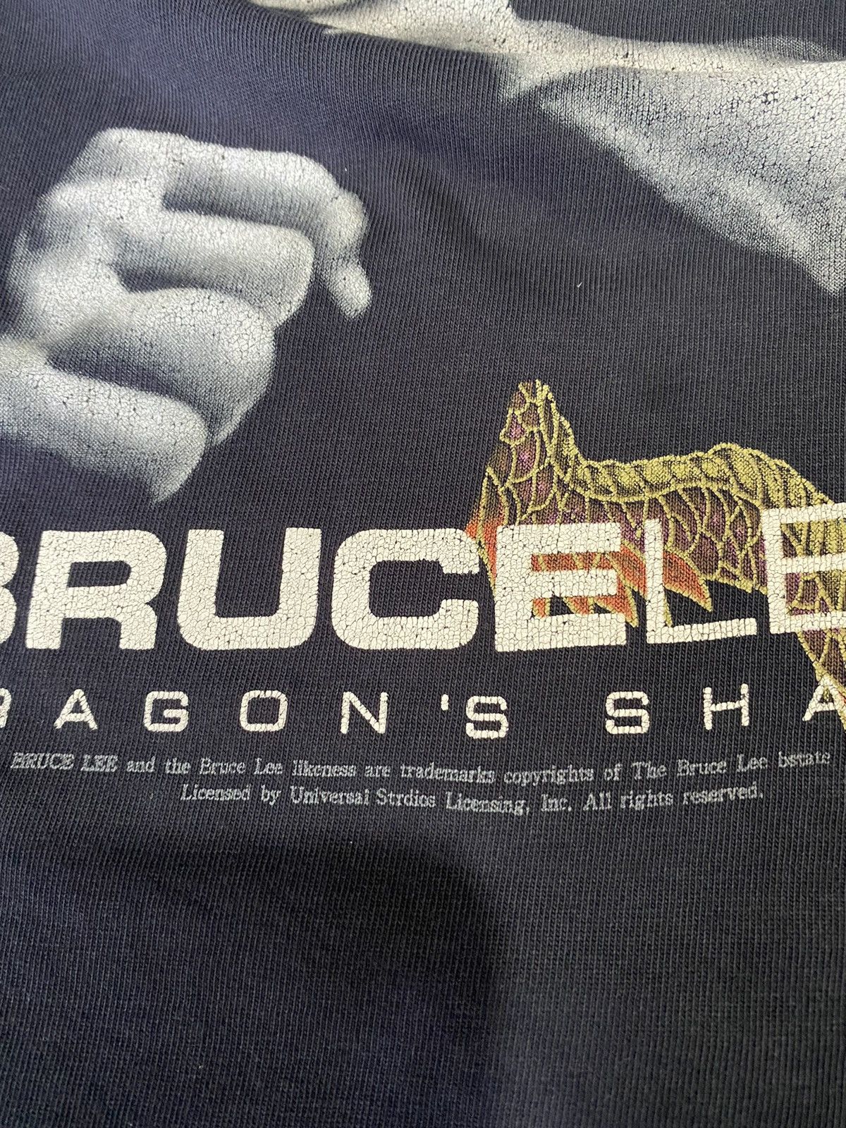 Vintage ✅ VINTAGE BRUCE LEE Dragon's Shadow rare design tee shirt Size US M / EU 48-50 / 2 - 7 Thumbnail