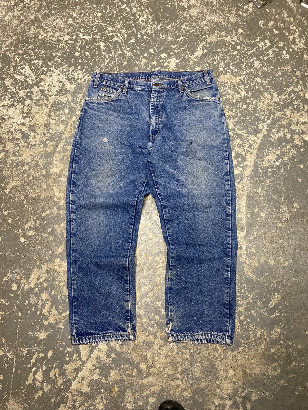 Carhartt × Dickies × Vintage Vintage Dickies Blanket Lined Denim Baggy Fit Pants Size US 38 / EU 54 - 3 Thumbnail