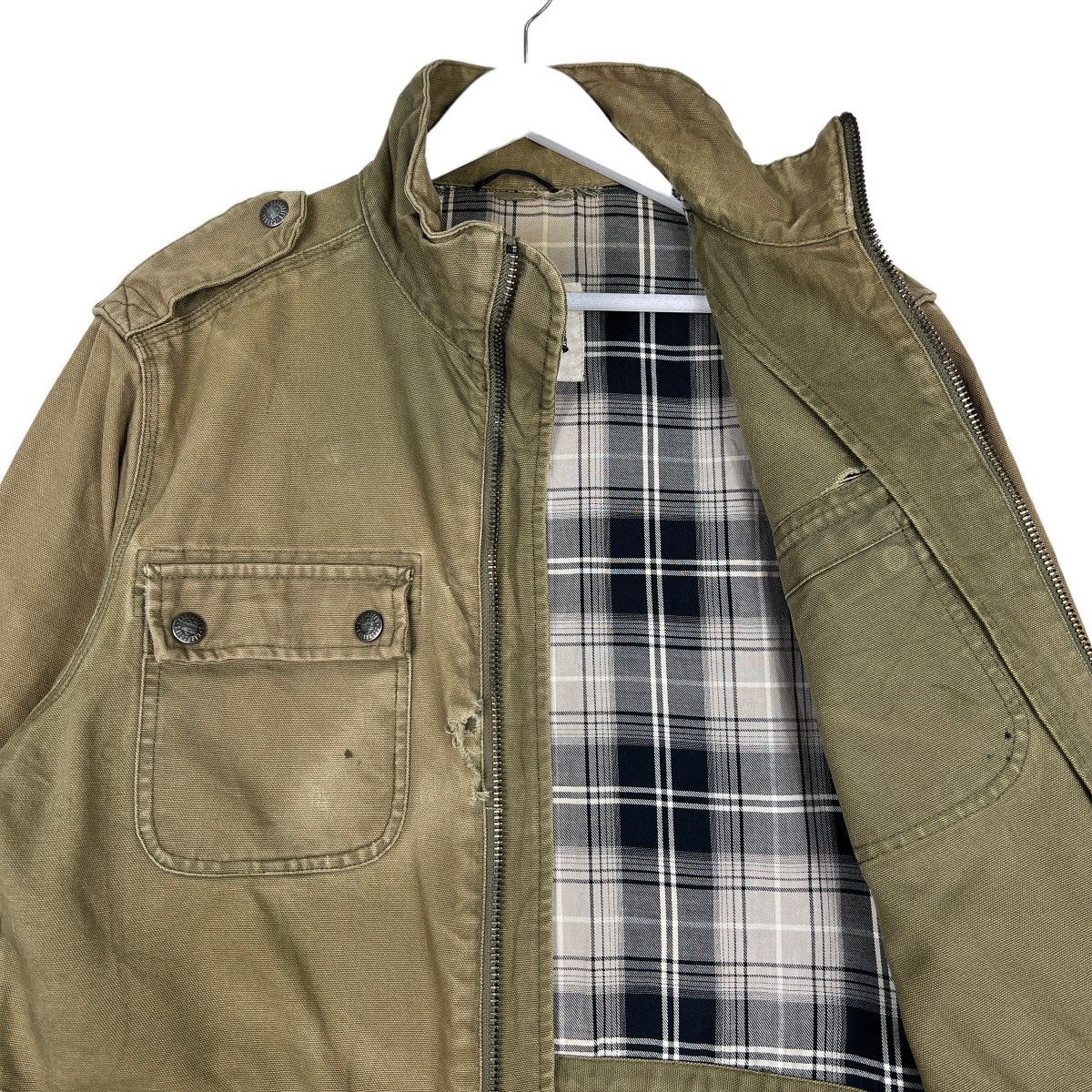 Carhartt 🔥 CARHARRT DYED FADED DISTRESSED WORKER JACKET Size US M / EU 48-50 / 2 - 10 Thumbnail