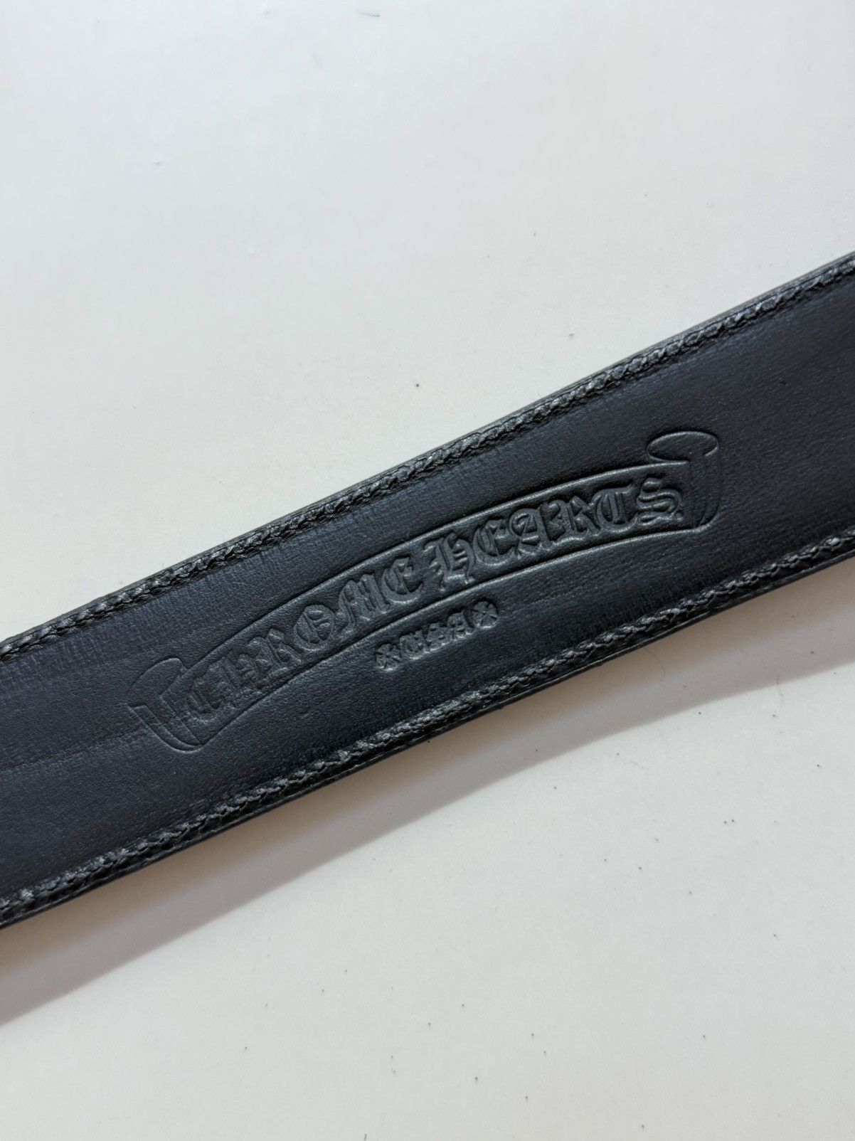 Chrome Hearts Chrome Hearts Plain Black Leather Belt Size 30 - 6 Thumbnail