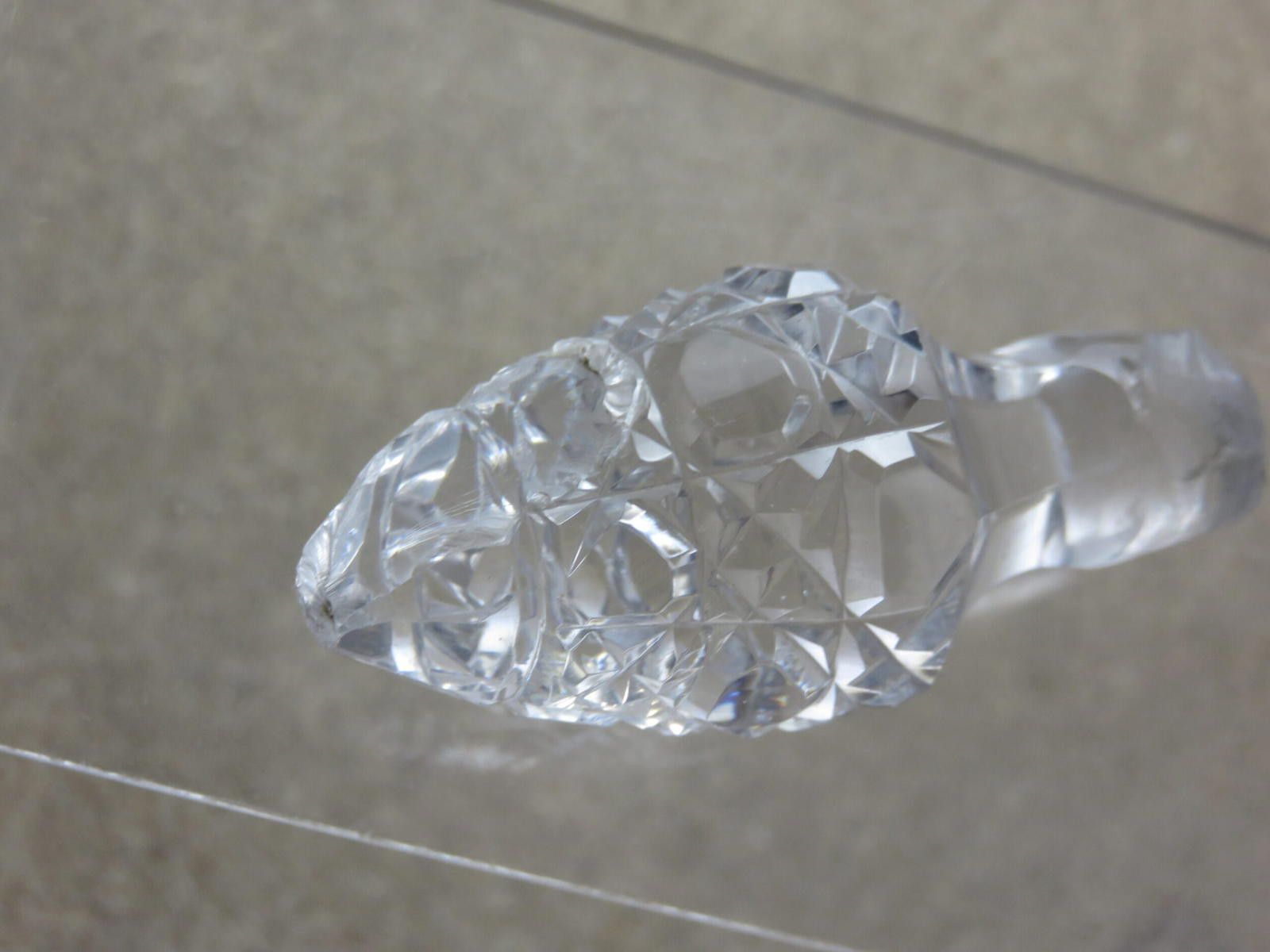 The Unbranded Brand 2 x Cut Crystal Bottles Small Decanters Solid Silver Neck Size ONE SIZE - 7 Thumbnail