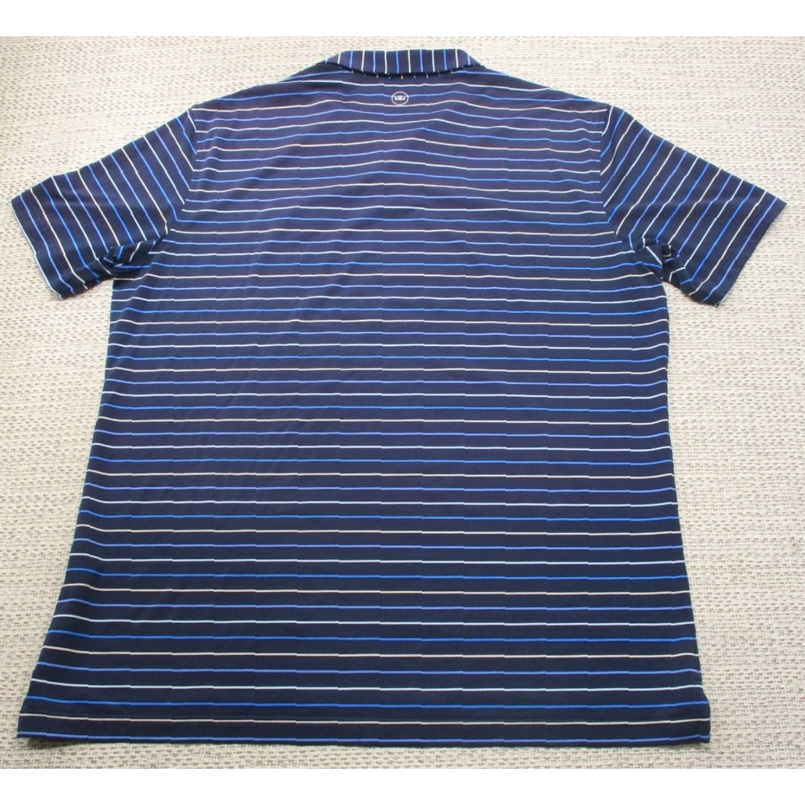 Peter Millar Peter Millar Crown Crafted Polo Golf Shirt XL 2019 Scottsdale Arizona Logo Blue Striped Short Sleeve Men's Regular Polo Golf Shirt Size US XL / EU 56 / 4 - 7 Thumbnail