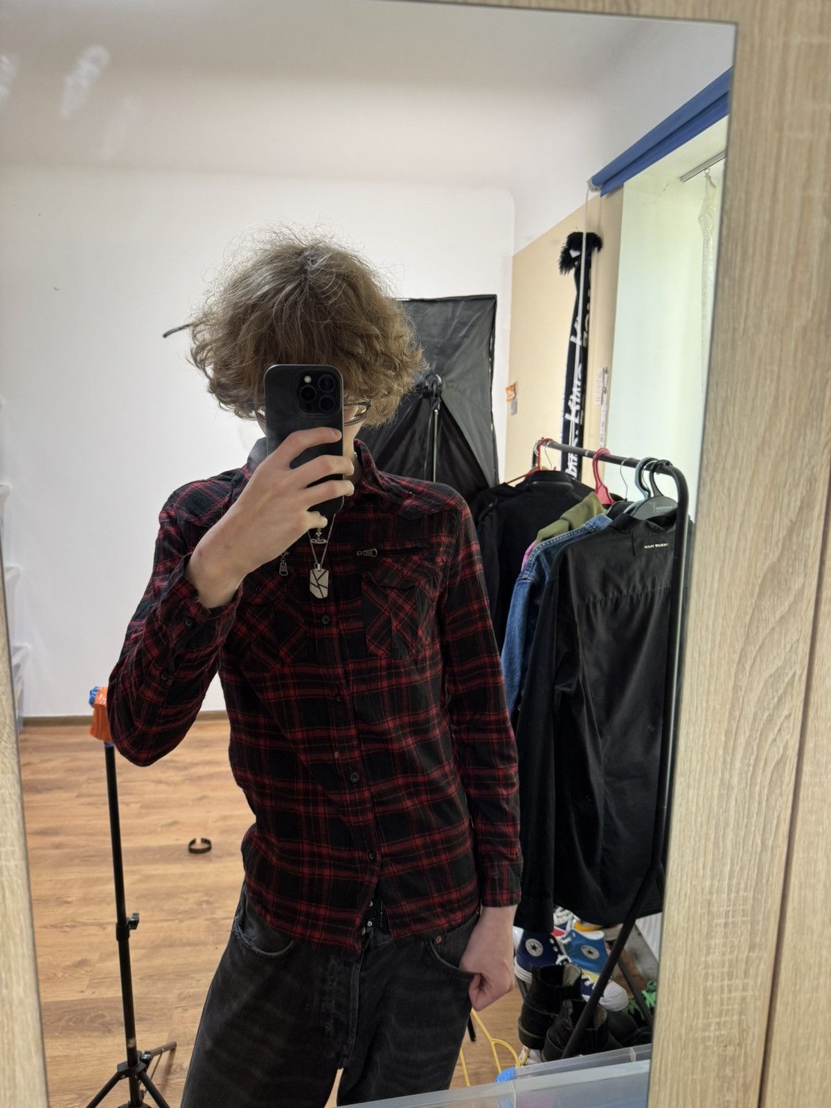 In The Attic In The Attic Flannel punk long sleeve shirt Japanese Size US M / EU 48-50 / 2 - 17 Thumbnail