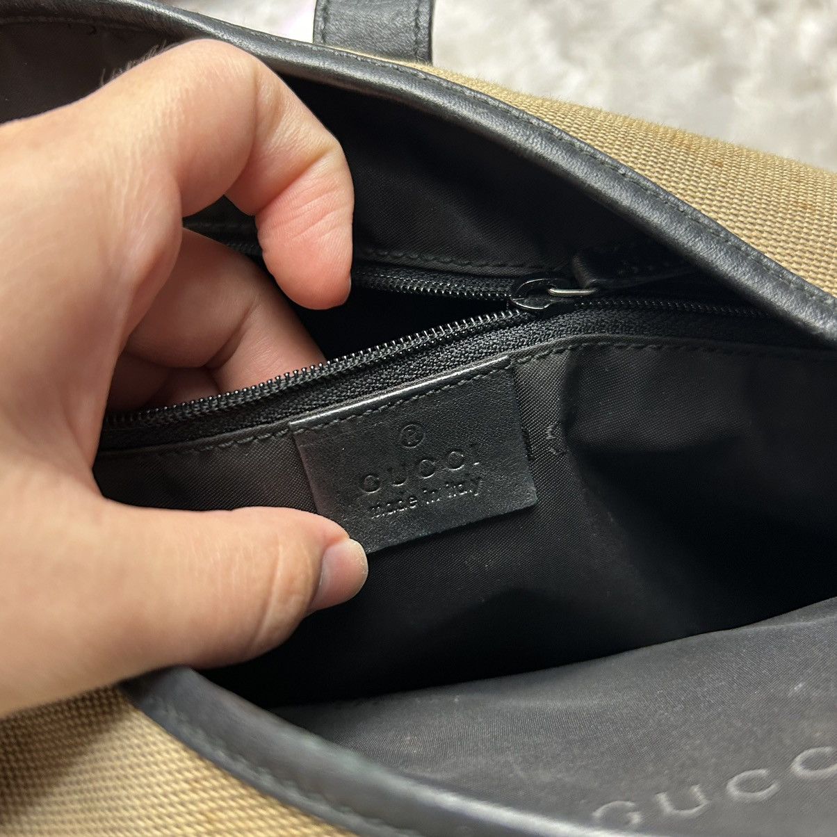Gucci Gucci Jackie Brown nude black leather shoulderbag Size ONE SIZE - 11 Thumbnail