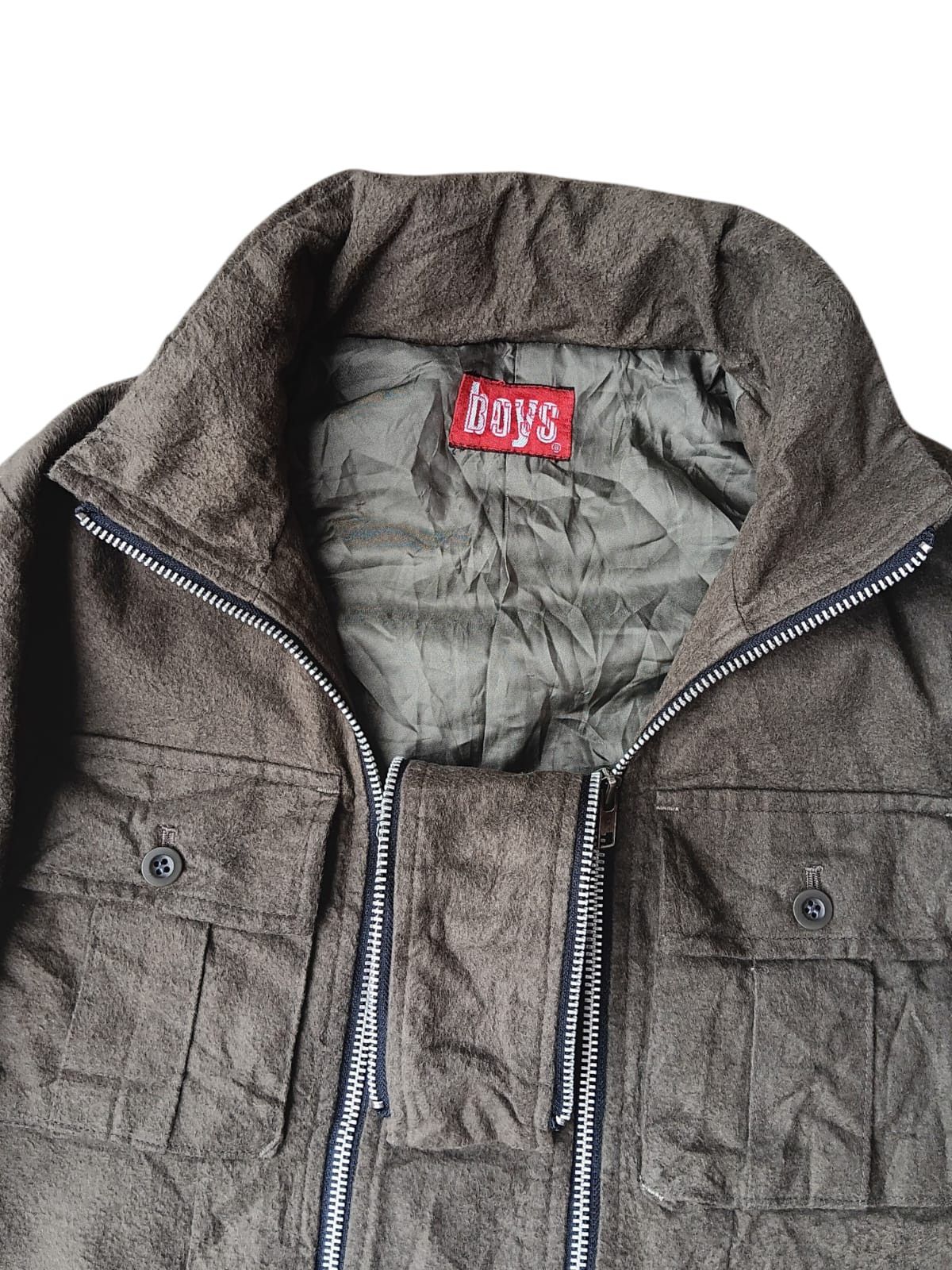Japanese Brand BATSU BOYS wool Zipper multi pocket jacket Size US M / EU 48-50 / 2 - 6 Thumbnail