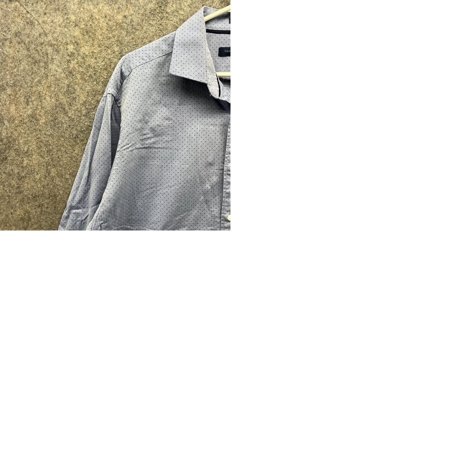 Tommy Hilfiger Tommy Hilfiger Shirt Men Large Blue Casual Button Down Preppy Regular Dots Vtg Size US L / EU 52-54 / 3 - 9 Thumbnail