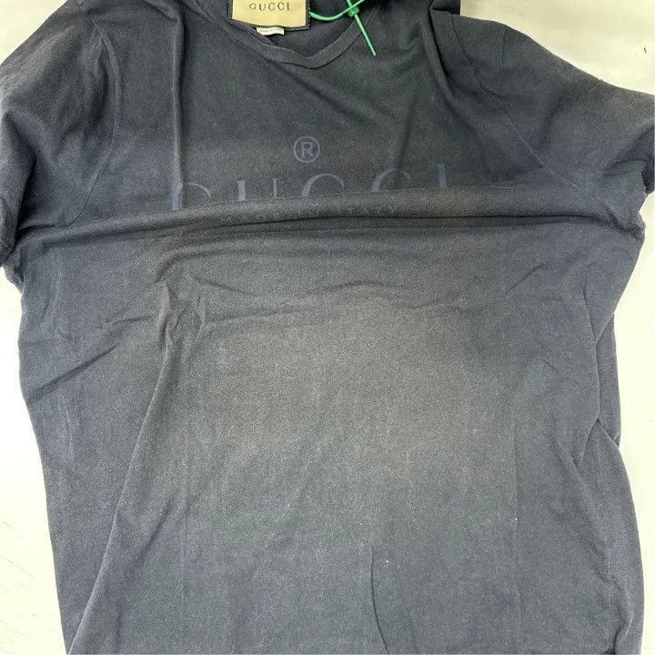 Gucci Gucci Gucci Black Logo Print Short Sleeve T-Shirt -2506 Size US XL / EU 56 / 4 - 5 Thumbnail