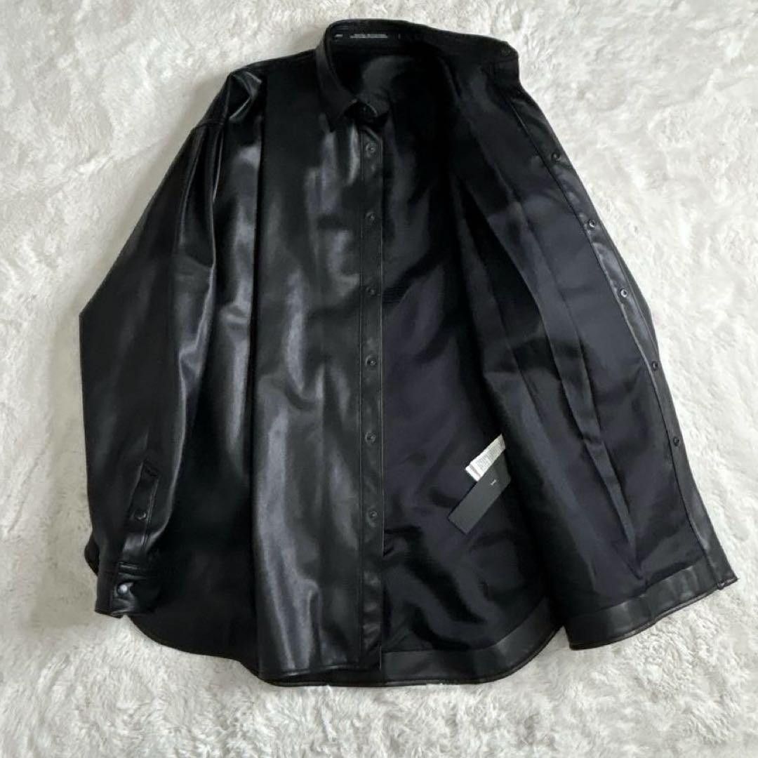 Julius JULIUS 23ss Synthetic Leather Shirt Black 2 Size US M / EU 48-50 / 2 - 5 Thumbnail