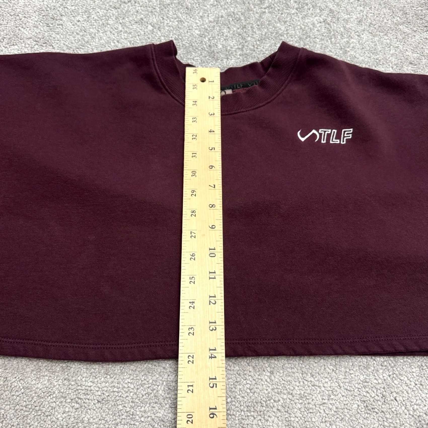 Vintage TLF Sweatshirt Womens Medium Maroon Crew Neck Pullover Fleece Oversized Zipless Shirt Top Size M / US 6-8 / IT 42-44 - 6 Thumbnail