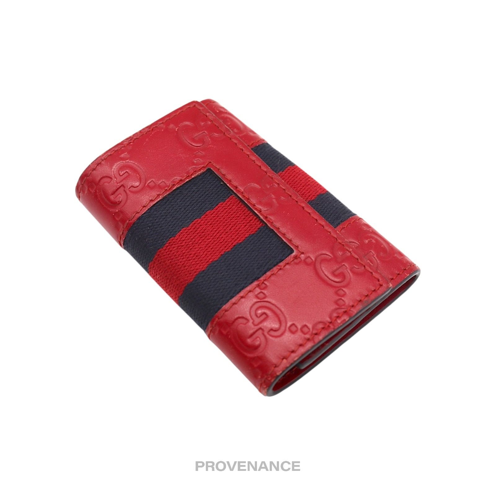 Gucci 🔴 Gucci GG Web 6 Key Holder - Red Guccissima Leather Size ONE SIZE - 5 Thumbnail