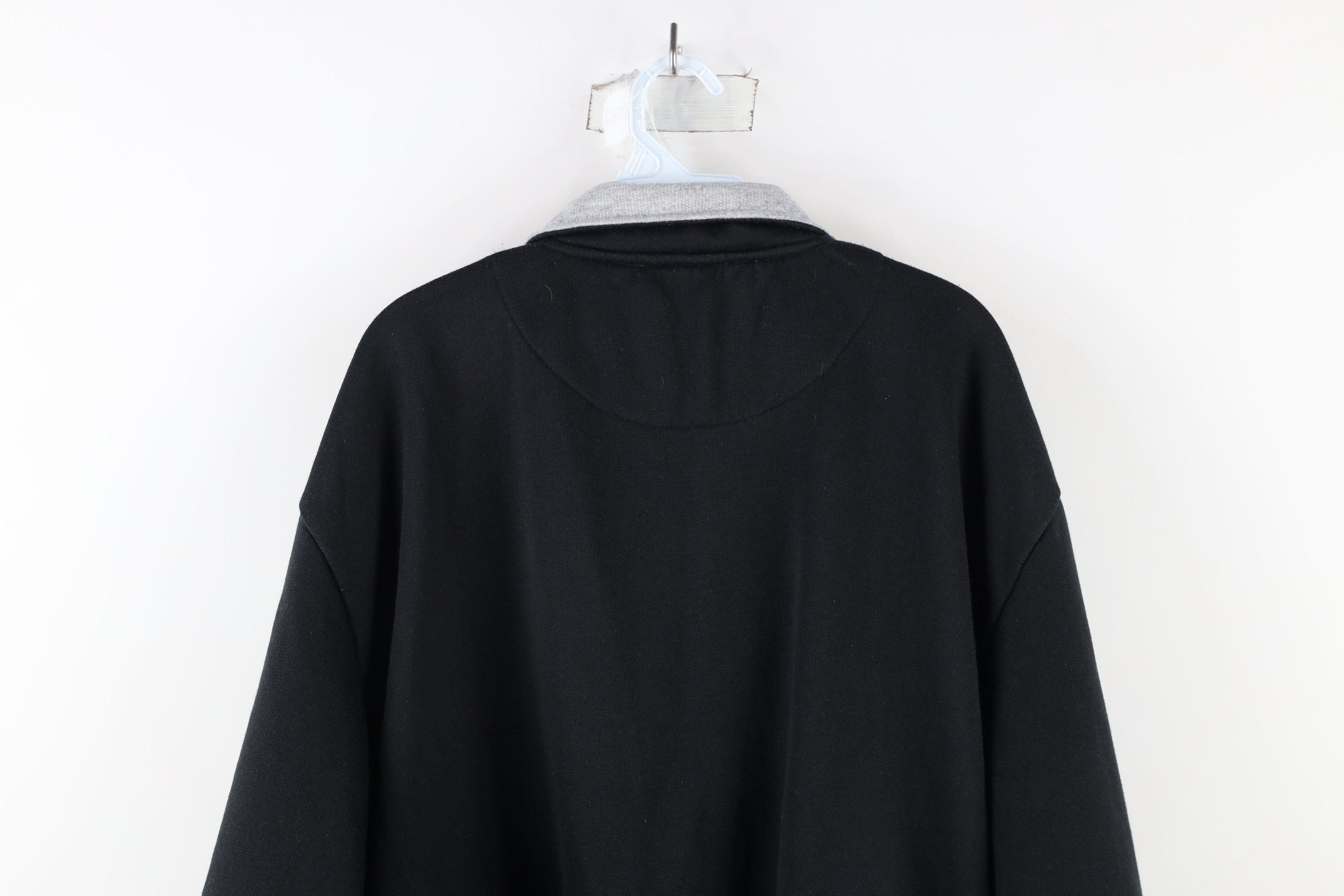 Vintage Vintage 90s Streetwear Half Zip Pullover Sweatshirt Black Size US XXL / EU 58 / 5 - 10 Thumbnail