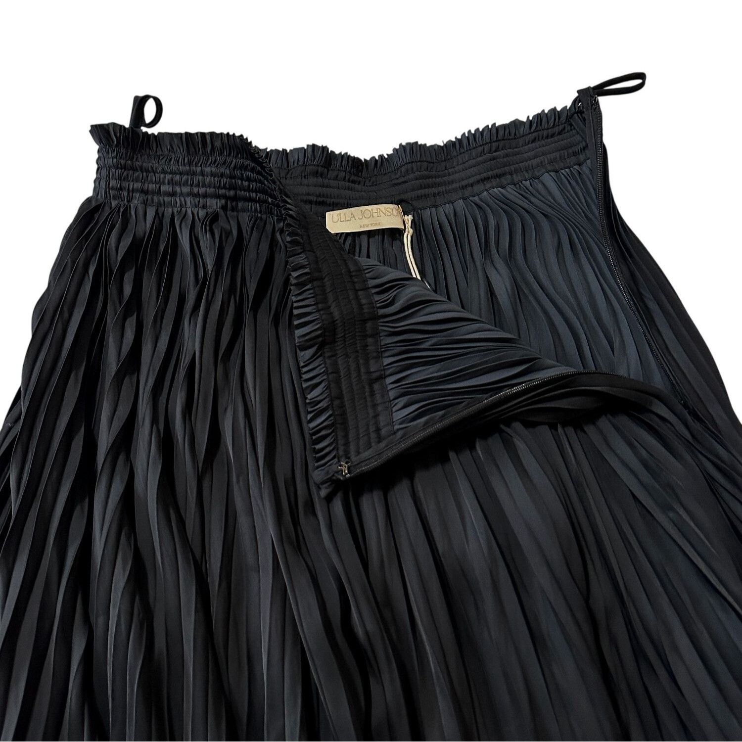 Ulla Johnson Ulla Johnson Krista Black Plissé Satin Maxi Skirt Size 2 New Size 26" / US 2 / IT 38 - 9 Thumbnail