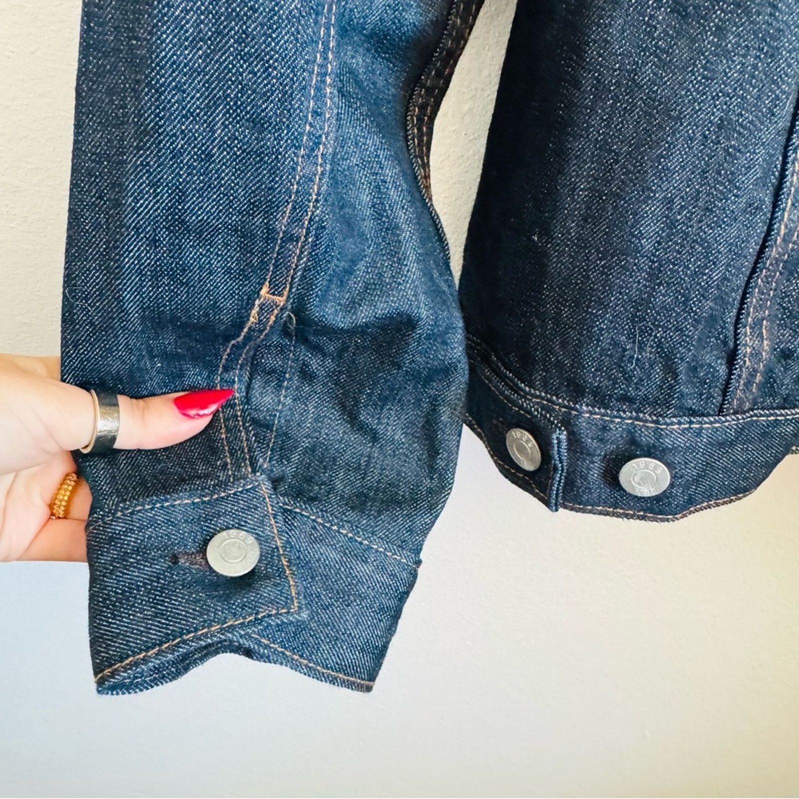 Gap GAP Oversized Navy Blue Silver Button $110 Denim Jean Jacket Size L / US 10 / IT 46 - 8 Thumbnail