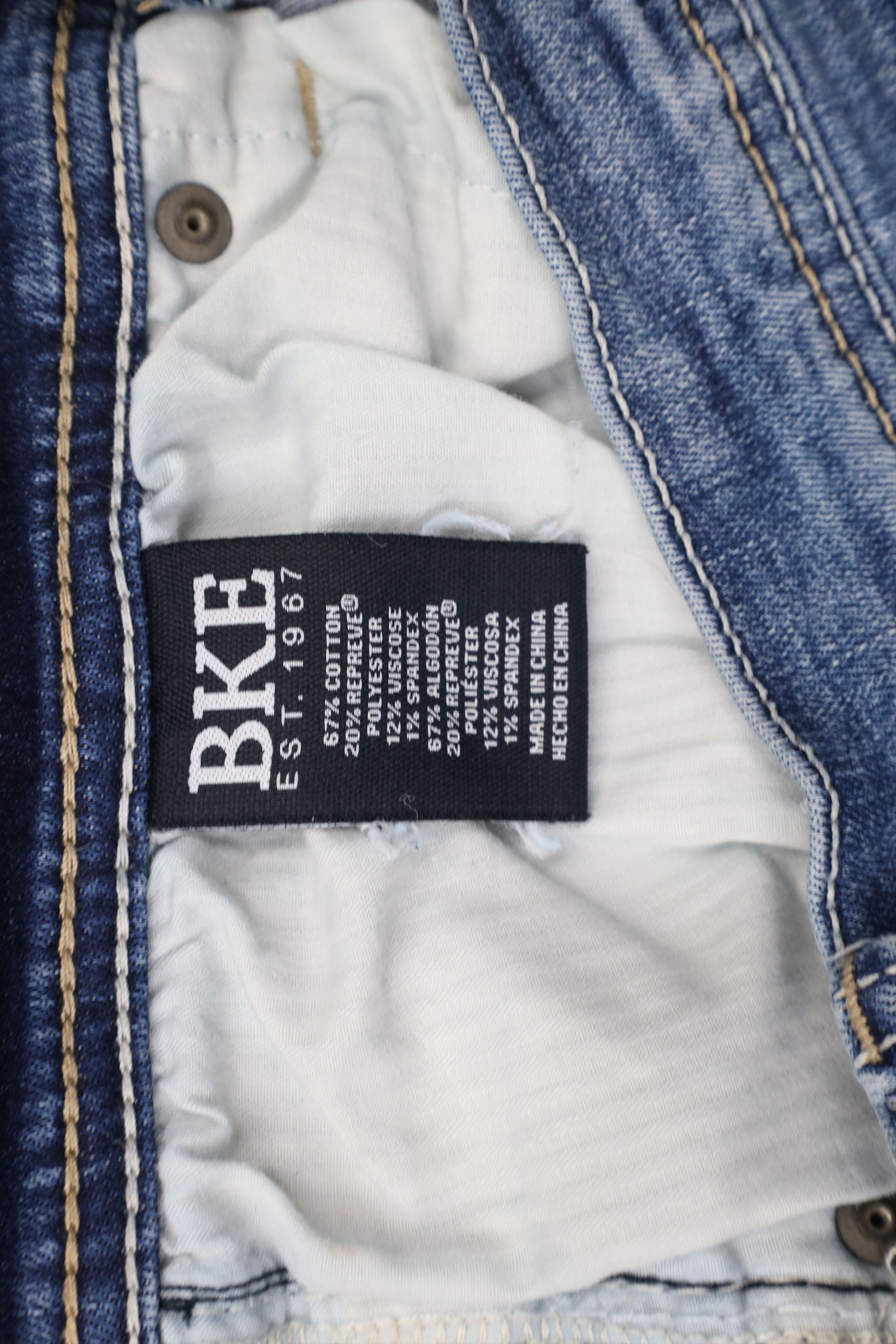 Vintage Buckle BKE Stitch Tyler Stretch Straight Leg Denim Jeans Size US 32 / EU 48 - 7 Thumbnail