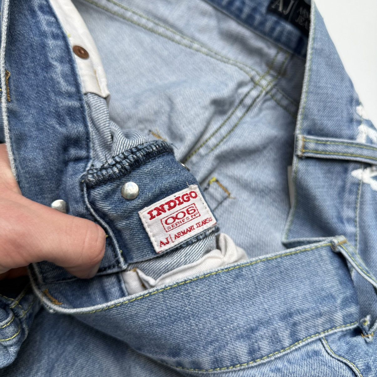 Armani Vintage armani big logo indigo series baggy faded jeans Size US 34 / EU 50 - 10 Thumbnail