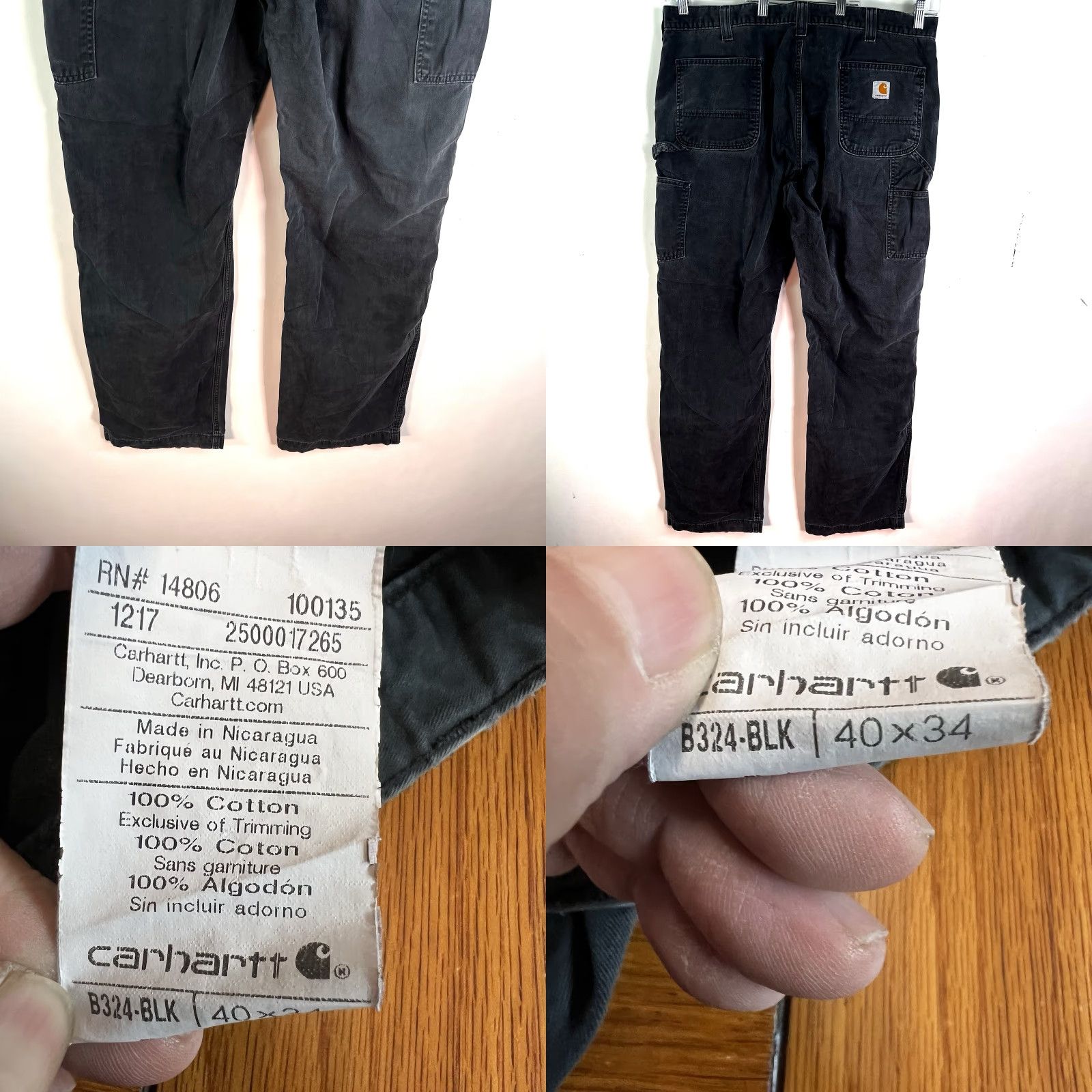 Carhartt VINTAGE Carhartt Carpenter Relaxed Work Pants Mens Size 40 X32 Black Canvas 90s Grunge Size US 40 / EU 56 - 8 Thumbnail