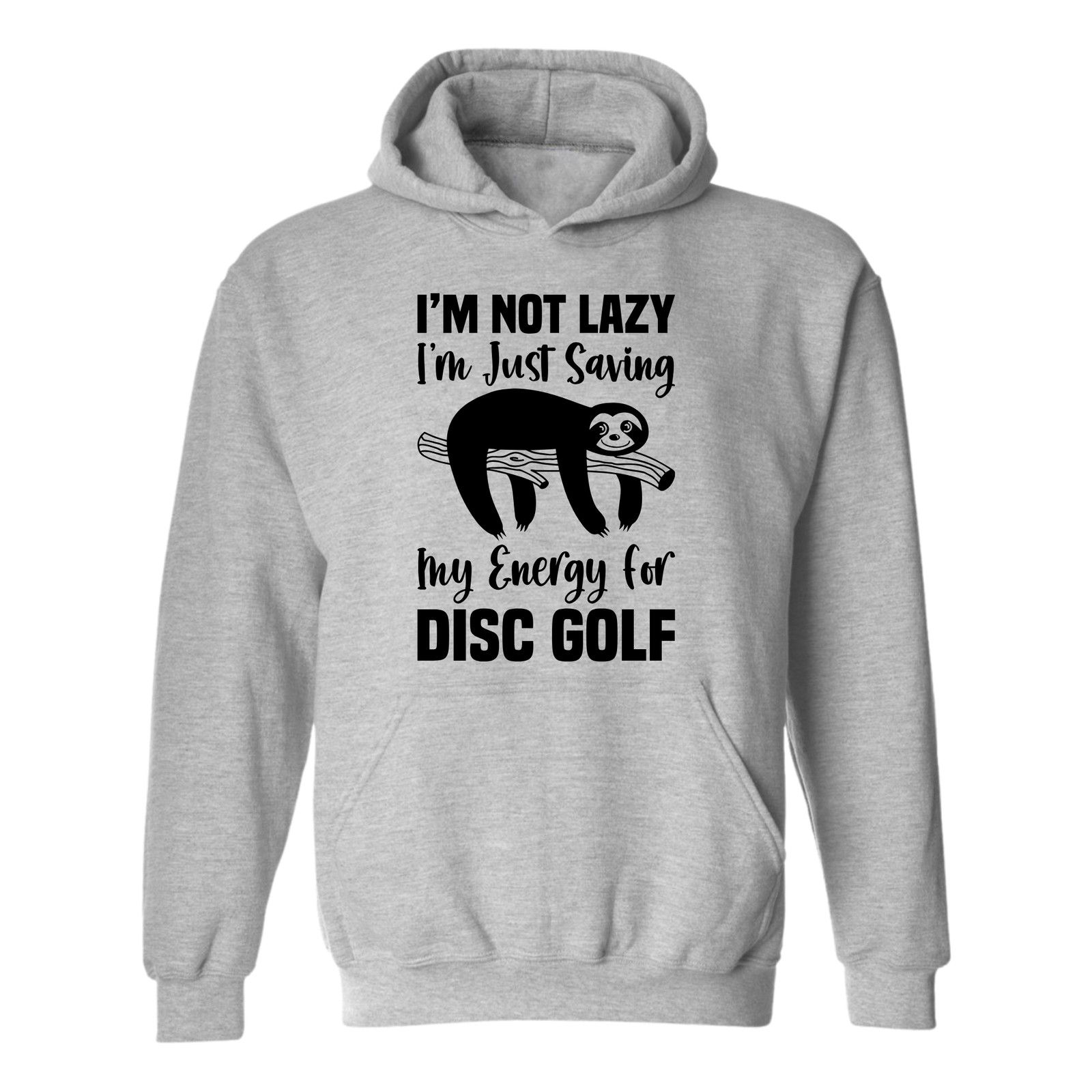 Gildan Disc Golf Hoodie LAZY SLOTH Discgolfing Funny Sweatshirt Size US L / EU 52-54 / 3 - 3 Thumbnail