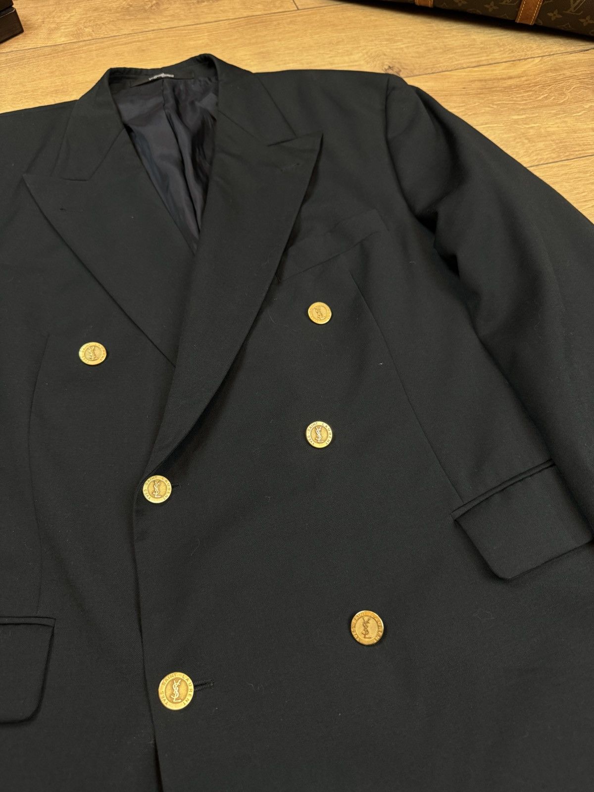Yves Saint Laurent Vintage wool blazer Yves Saint Laurent original luxury item Size 48L - 2 Thumbnail