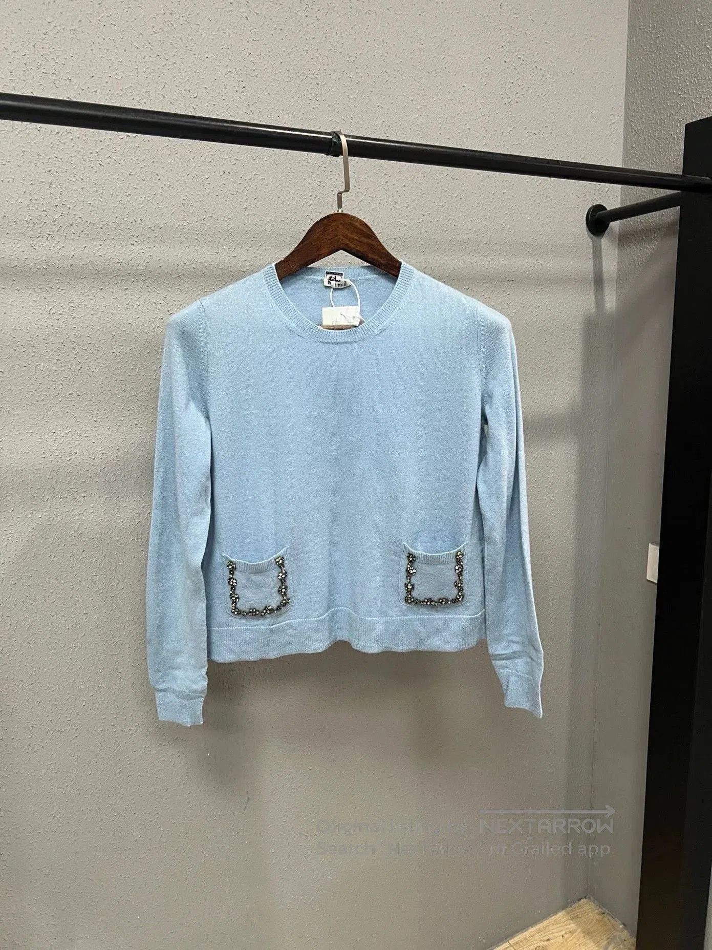 Miu Miu Miumiu Pocket Knitwear with Rhinestones. Size M / US 6-8 / IT 42-44 - 1 Thumbnail