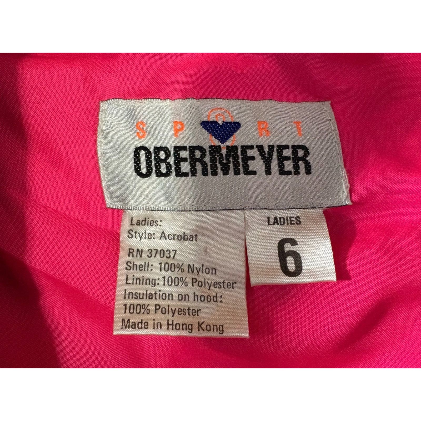 Obermeyer Obermeyer 3/4 Zip pullover Ski Jacket size 6 color Pink Neon Size S / US 4 / IT 40 - 2 Thumbnail