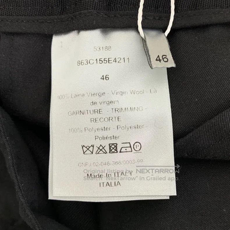 Dior Black side logo letter string label wool drawstring c