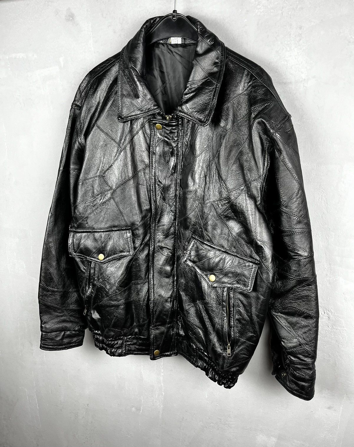 Genuine Leather × Vintage Vintage Leather Jacket bomber size L Size US L / EU 52-54 / 3 - 1 Thumbnail
