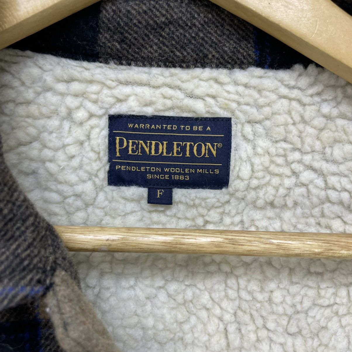 Flannel × Pendleton 💥Vintage Flannel Pendleton Warm Shearling Shirt Jacket Size M / US 6-8 / IT 42-44 - 4 Thumbnail